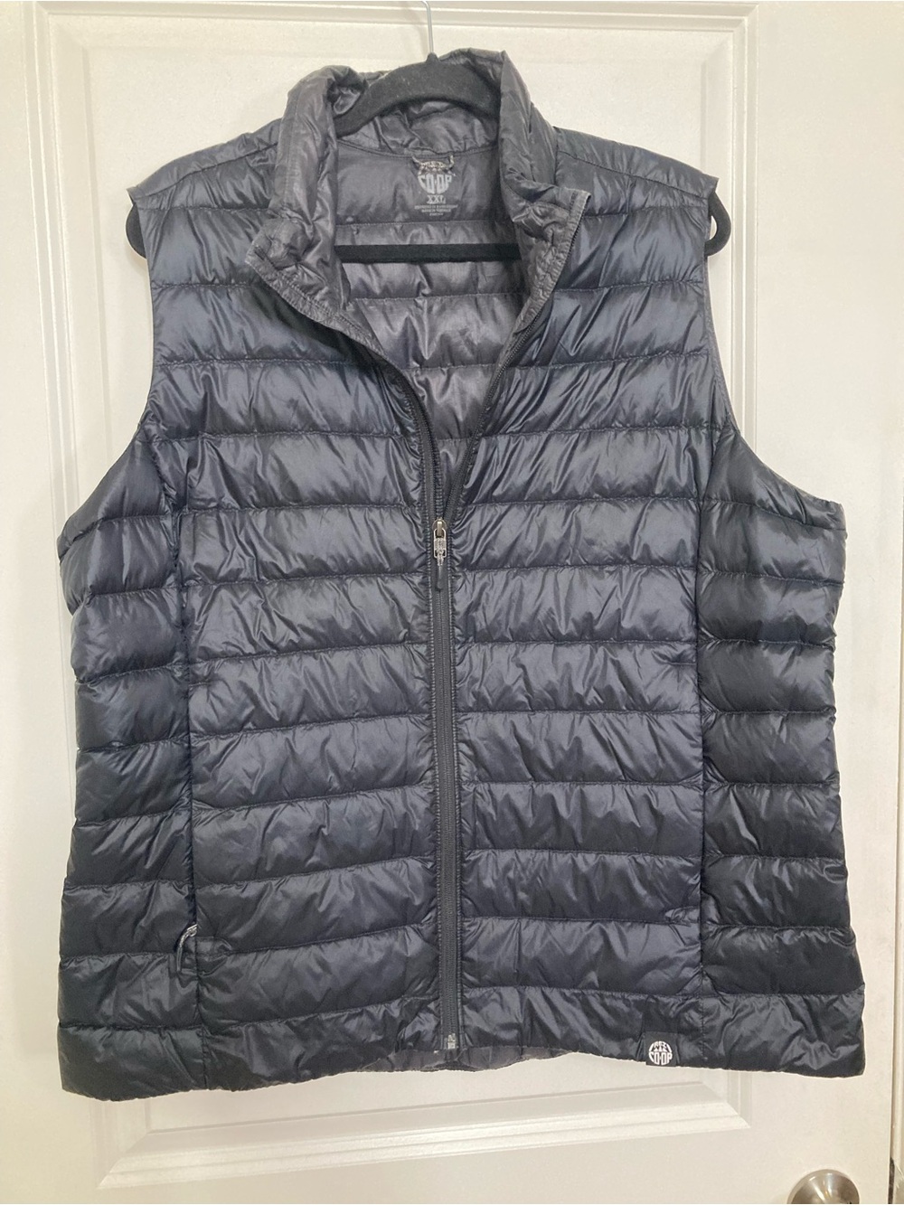 REI Co Op Puffer Vest Womens Size XXL Black Down 650 Zip Hiking Nylon 80% Down